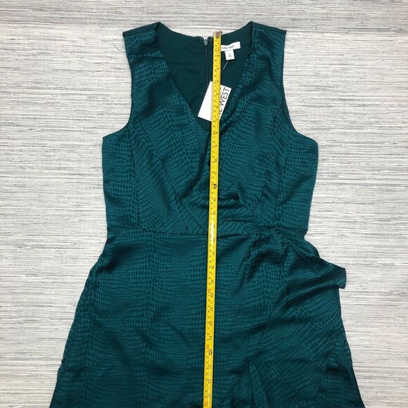 Nine West women's Sleeveless Wrap Mini Dress size M Brazilian teal - Picture 9 of 12